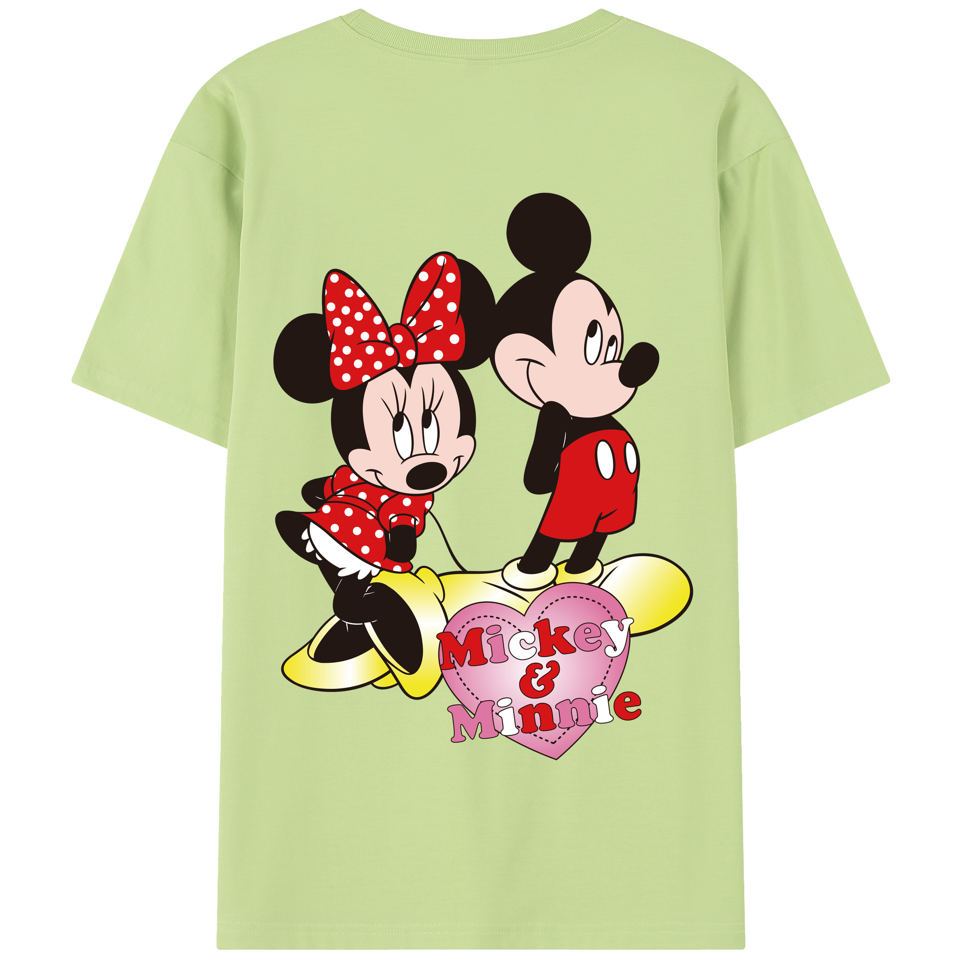 （画像用） ミッキーマウス Mickey Mouse 綿100％半袖Tシャツ（背面プリント）